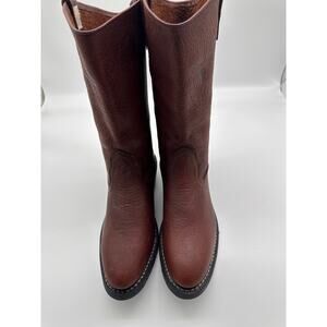 Mason Western Brown Leather Pull On‎ Boots Size 9.5 B